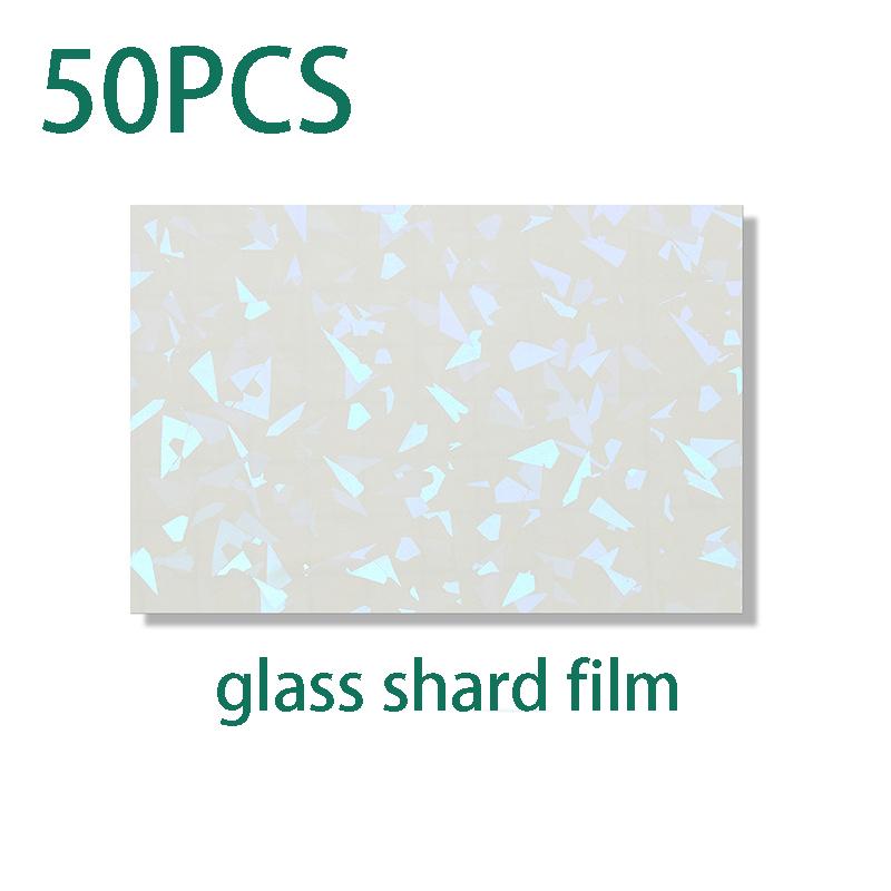 

50 Листов Голографическая Стикер Бумага Песчаные Звезды (7,37×10,41 см), Украшения для дневника, Декор для вечеринки, Блестящее покрытие