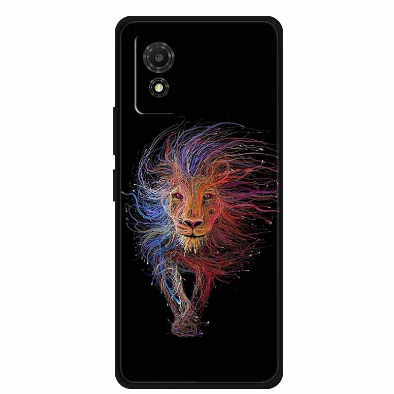 Phone Case For TCL 501 Case TCL501 Painted Cat Silicone Protective Cover for TCL 501 T433D 2024 Bumper Protector Fundas Coque