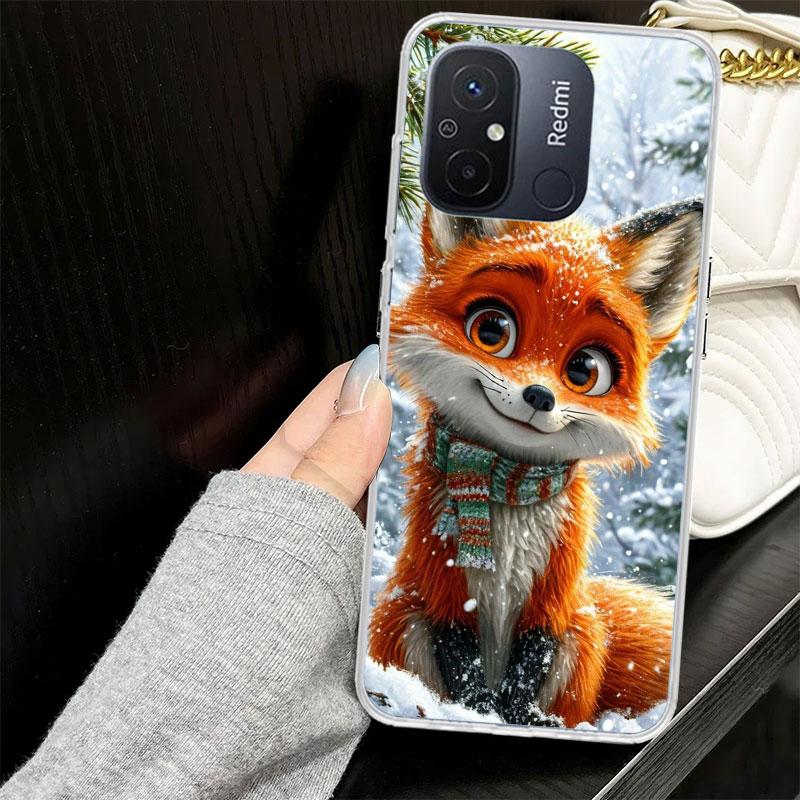 Animal Fox Case for Xiaomi Redmi 14C 13C 13 12C 12 10C 10 10A Phone Cover 9C 9 9A 9T 8 8A 7 7A 6 6A K70 K40 K20 Pro