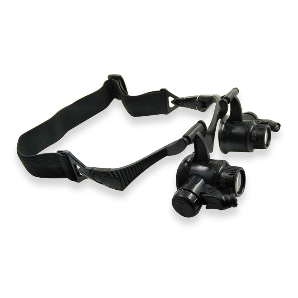 Head Mount Magnifier Jewelry-Making Reading Hands-Free Magnifying Glass with Lights Soldering Hand Craft Supplies