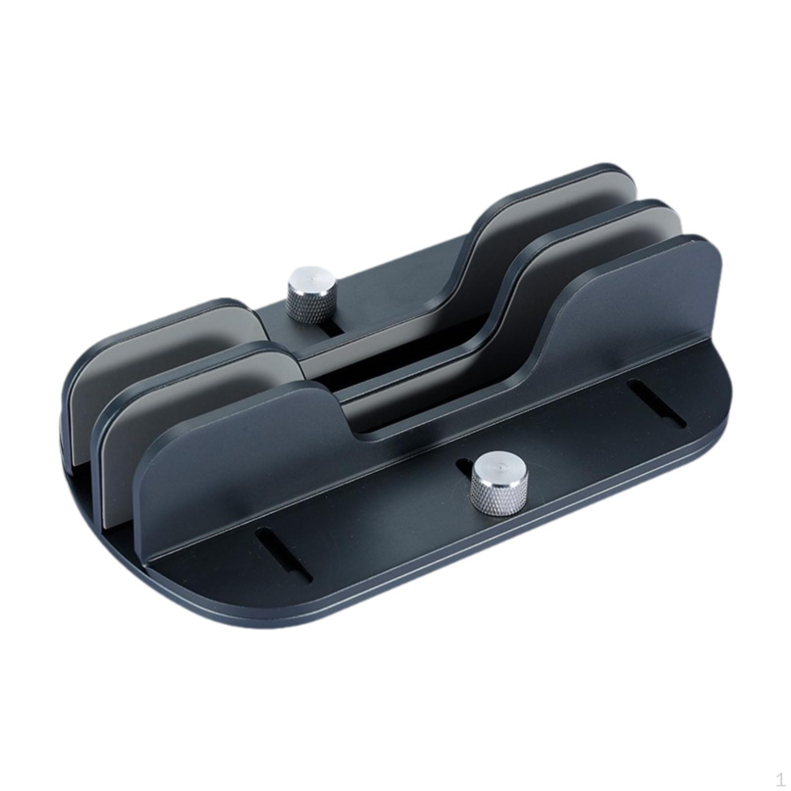 

Vertical Laptop Holder 2 Dock Desktop Stand Notebook for Storage Home Office Organizer чорний