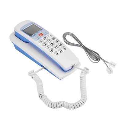FSK DTMF Caller ID Telephone Corded Phone Desk Put Landline Fashion Extension Telephone White