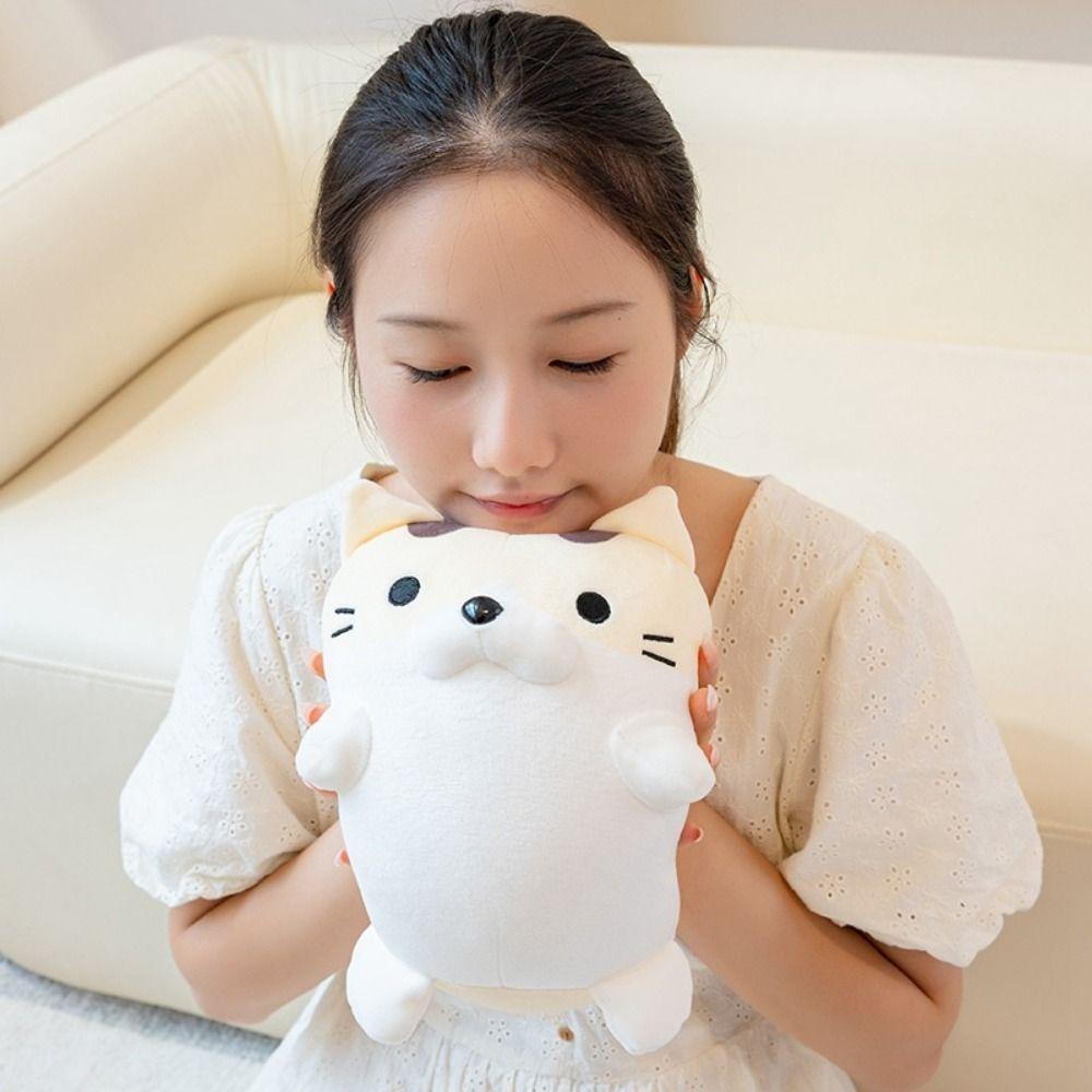 Face Down Kitten Ball Table Rest Pillow Cat Circular Kitten Ball Plush Pillow  Workplace