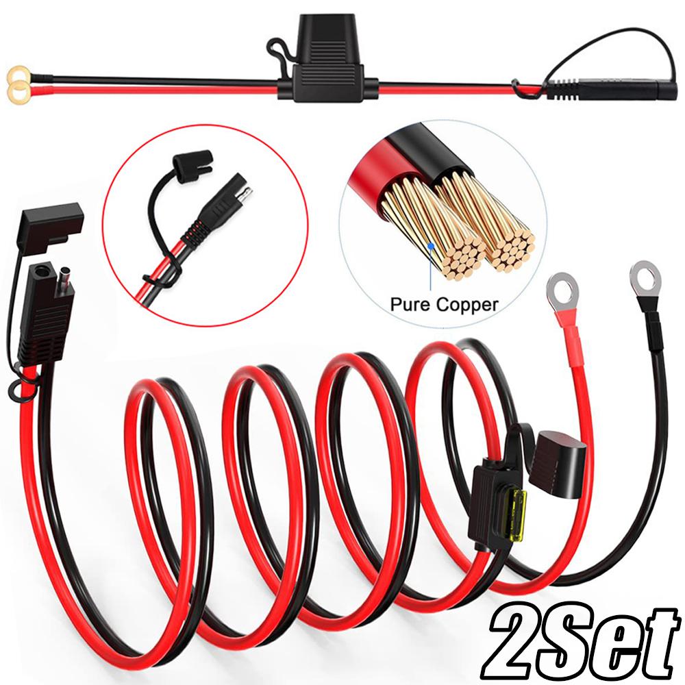 12V Double SAE Quick Release Cable Adapter Extension Solar Cable SAE Quick Extension Cord Cable Connector For Battery Charger
