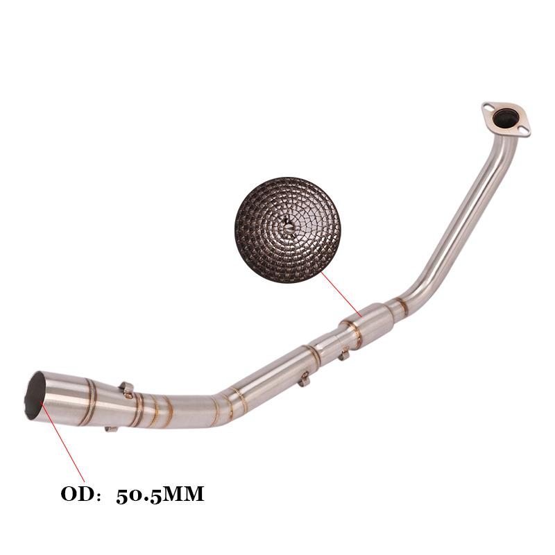 For YAMAHA MT15 YZF R15 V3 MT125 MT 125 2017 - 2024 Years Motorcycle Exhaust Escape Front Mid Link Pipe Connecting 51mm Muffler