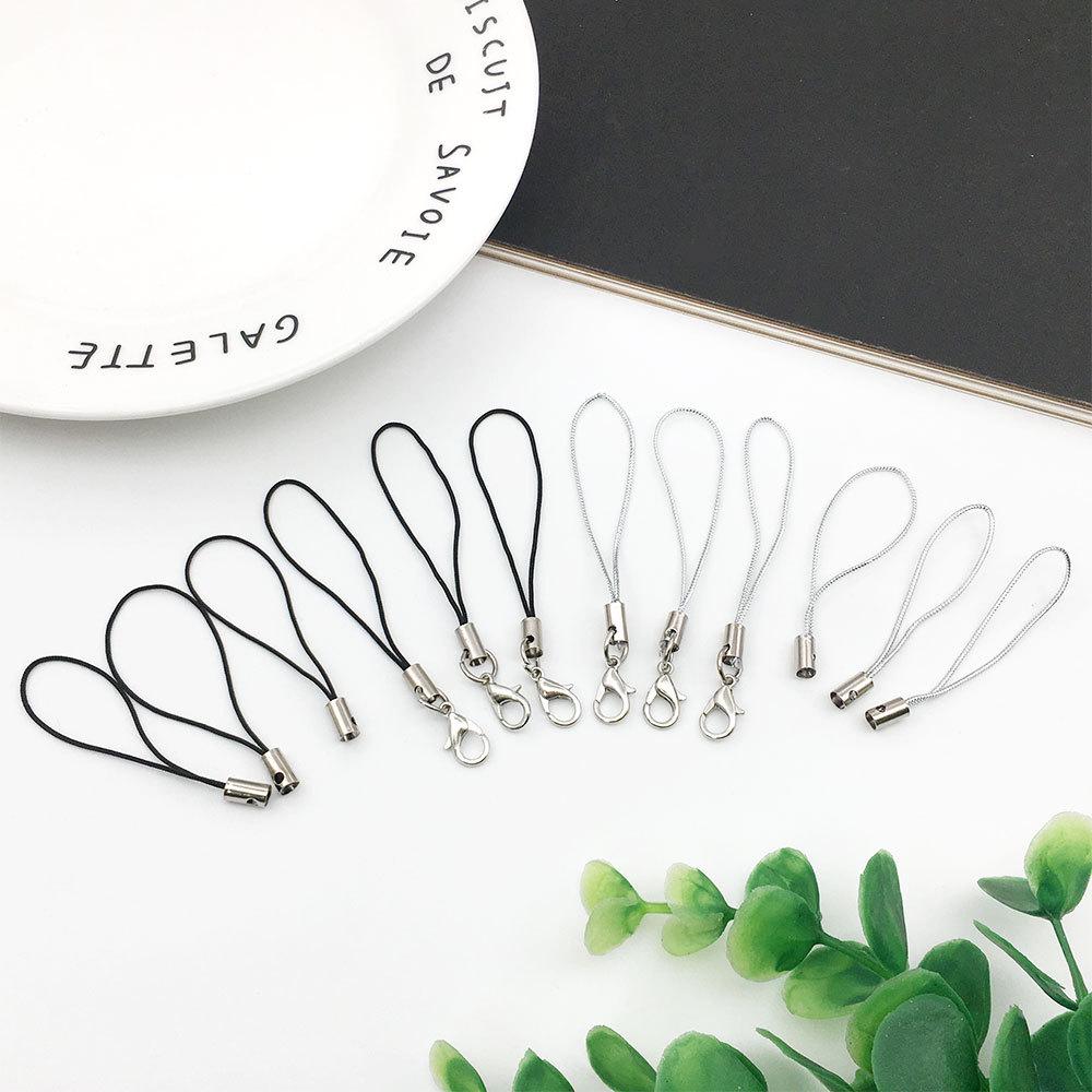100-Piece Lobster Clasp Phone Lanyard for DIY Jewelry, Hanging Rope with Metal Buckle