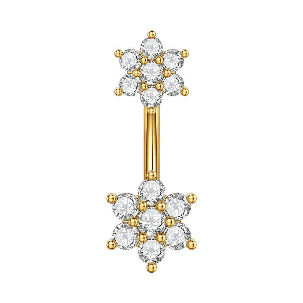 Zirconia Navel Piercing Clip - Hot Selling European and American Body Jewelry