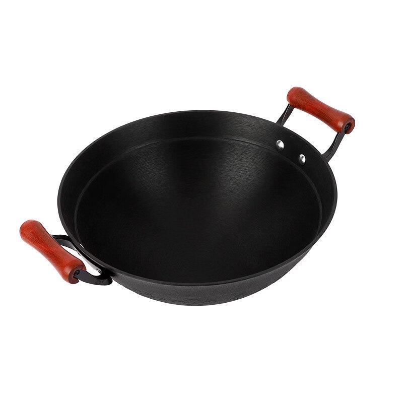 Hakka Fragrance Traditional Double-Handle Cast Iron Wok