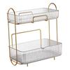 Makeup Organizer 2 Tier Bathroom Countertop Organizer Large Capacity Cosmetic Holder Shelf for Bedroom Dresser