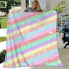 1 Stück. Pastell Regenbogen Sterne Decke - Perfekt für Zuhause, Büro, Außenbereich, Geschenkidee, Geeignet für Alle Jahreszeitenz041771