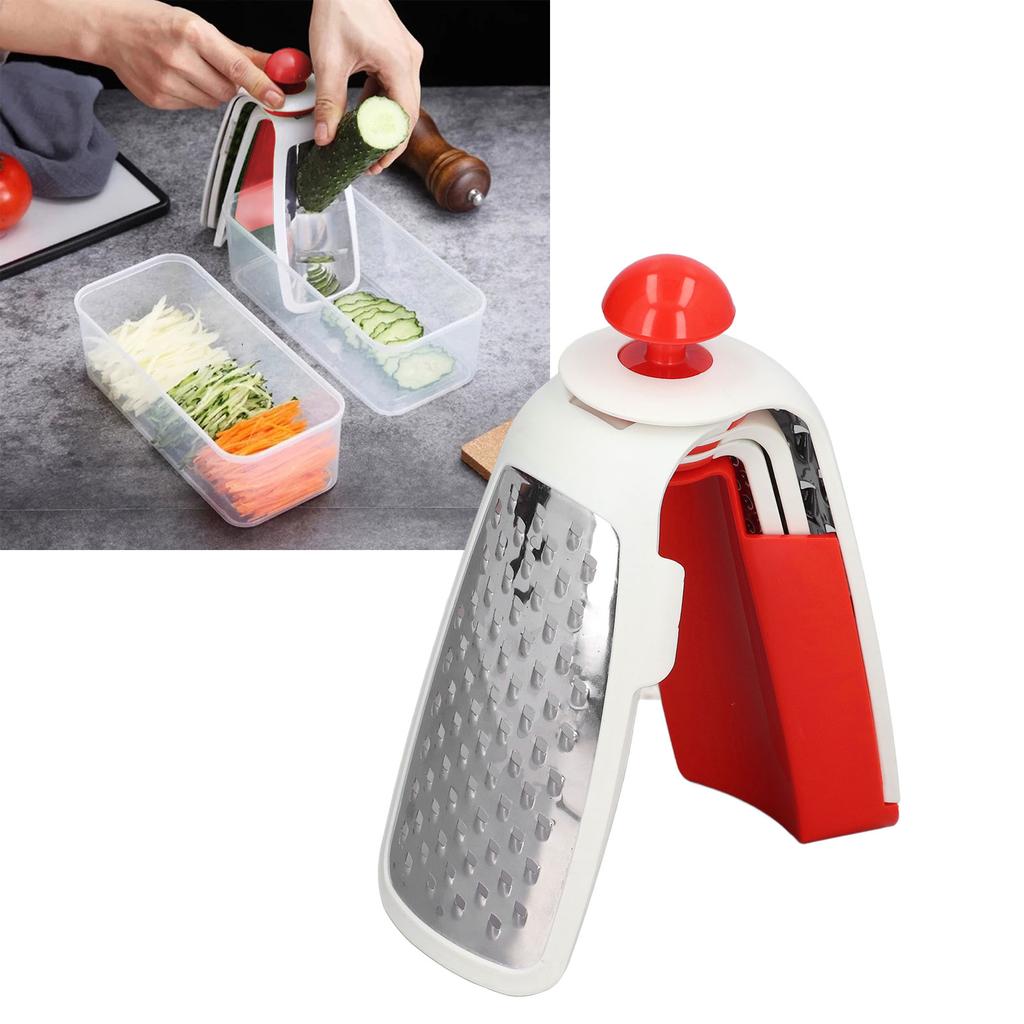 Vegetable Cutter 4 in 1 Multifunctional Stainless Steel Portable Lightweight Easy   Veggie Chopper