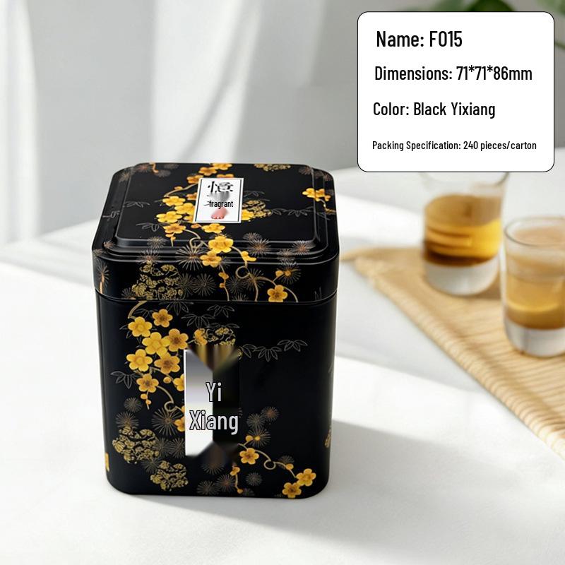50g Universal Square Tin Tea Storage Box for Red or Green Tea