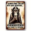 Handcrafted Farmhouses Theme Tin Sign Wall Decors Countrysides Animal Art Iron Painting Hanging Plaque for Garden