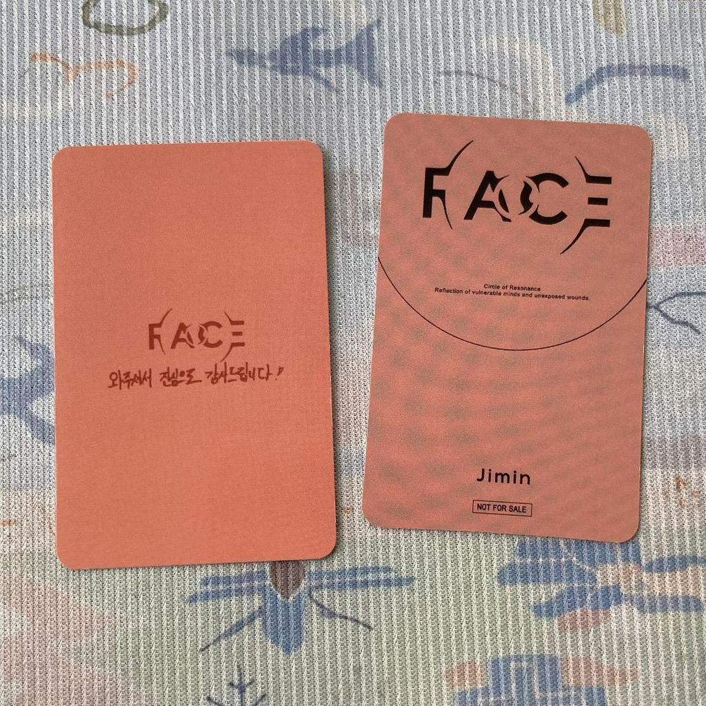 [USED] Jimin JIMIN FACE Universal BTS Lucky Drop Trading Cards (2 pieces)