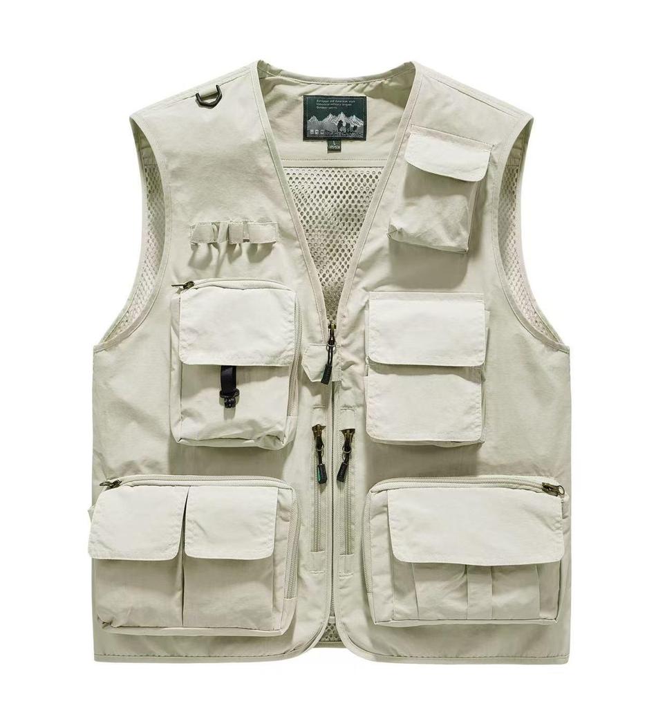 Men's Quick-Dry Multi-Pocket Mesh Fishing and Photography Vest