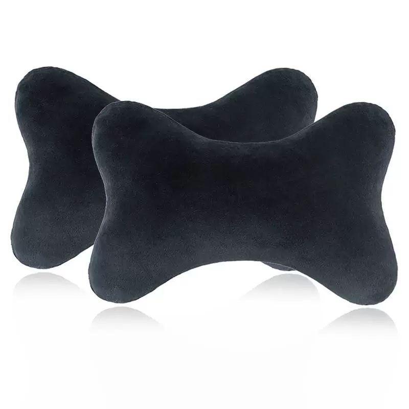 Car Headrest & Neck Support Memory Foam Pillows – Universal Fit, 4-Season Use, Pair of Cushions for Comfortable Car Interior.