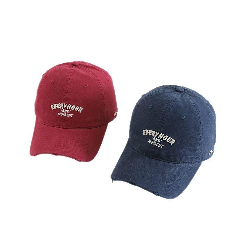 Nouvelle Casquette de Baseball Brodée pour Filles Japonaise à Large Bord Chapeau Haut Mou Doux en Pur Coton Polyvalent Langue de Canard