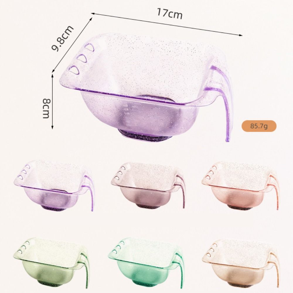Glitter Color Hair Coloring Bowl Easy To Clean with Scale Hair Dye Mixing Bowl Reusable Large Capacity Hair Dye Bowl