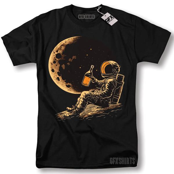 Astronaut Drink Beer Alcohol Shirt Space Galaxy Cool Gift Graphic T-shirt XXXXL