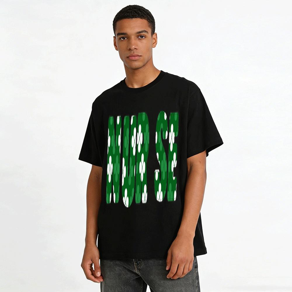 St. Patrick's Day Clover Print Nurse Themed Casual Top Pure cotton T-shirt