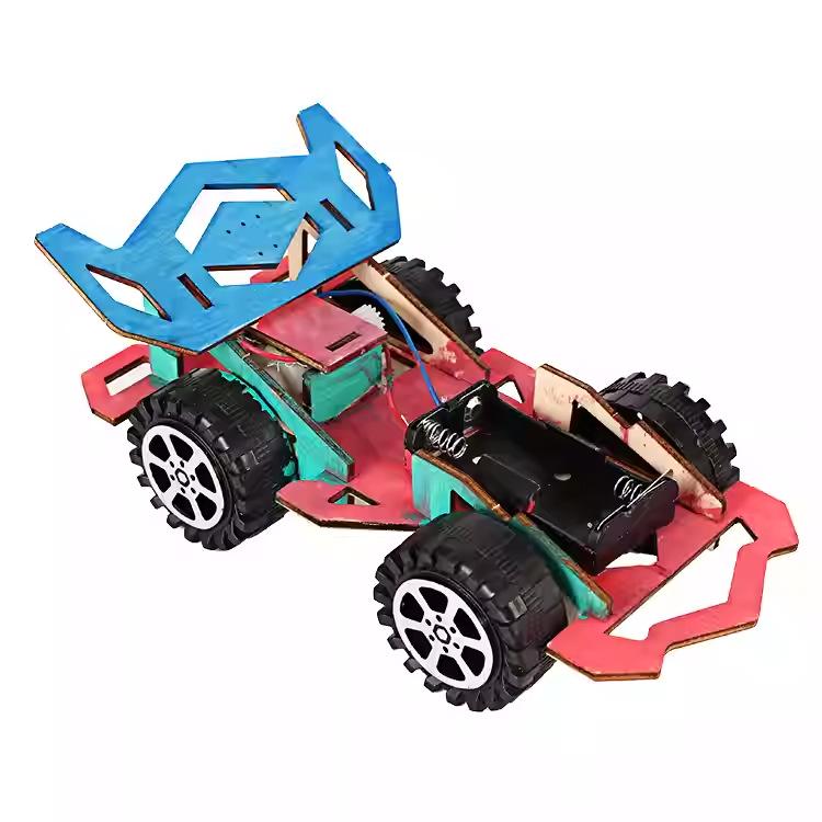 DIY Wooden Electric Racing Car Kit for Kids - Educational and Fun Science Experiment