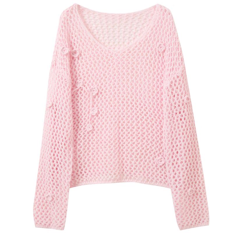 Sancai New Chinese Style Floral Knit Cardigan