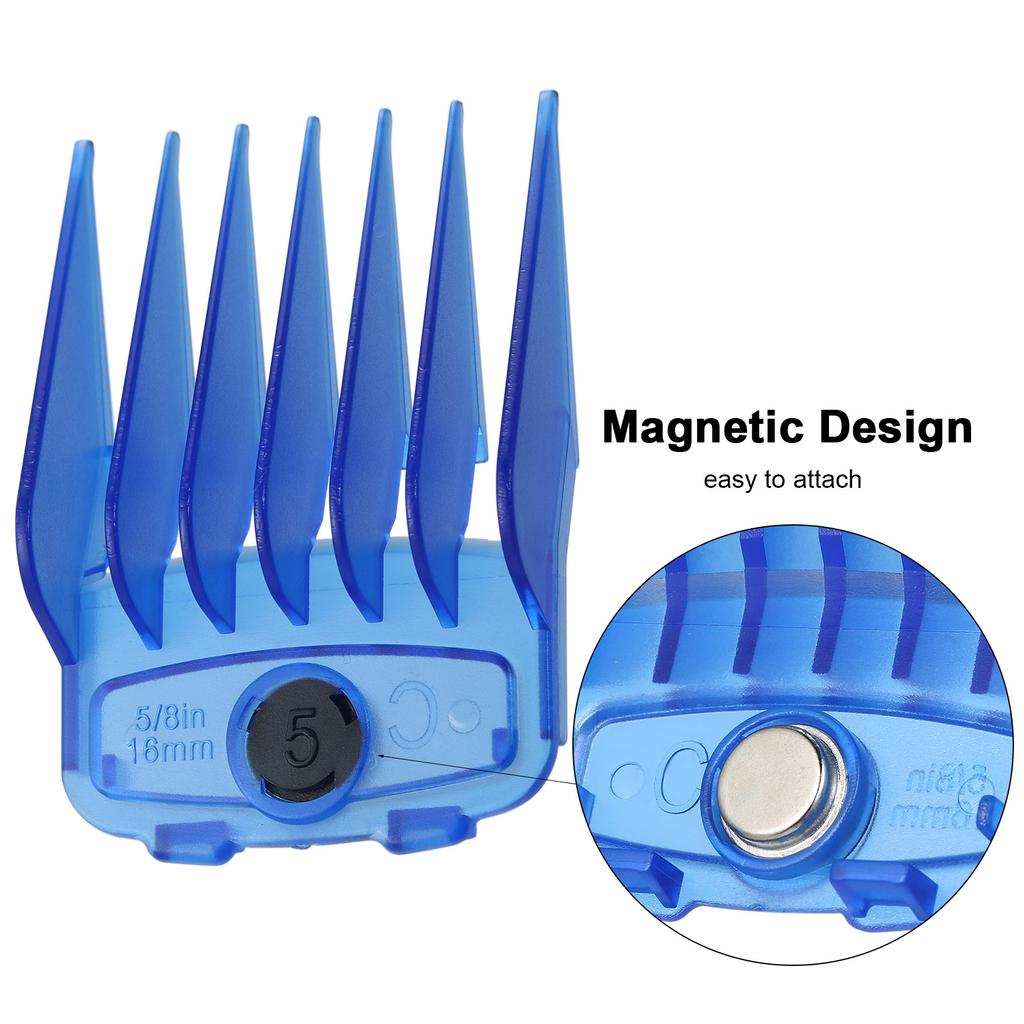 Set of 10PCS Hair Clipper Combs Kit Compatible with Whal's Hair Clippers Colorful Plastic Magnetic Hair Trimmer Guards Attachments Hair Salon To