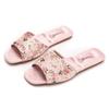 Open Toe Slides House Sandals for Women and Men Summer Satin Slip on Flat Sandals Indoor Outdoor Beach Shoes for Couple Dress Shoes Bedroom Slippers