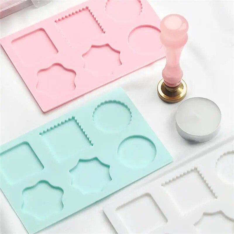 Wax Seal Stamp Silicone Mould Pad Multiple Sizes Sealing Wax Mold Mat Sealing Fix Shapes Envelope Invitation DIY Shape Tool