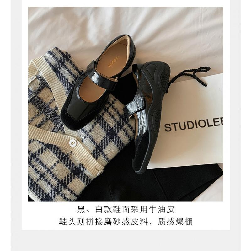 

Shei high heels focus on comfort~ Velcro inner heightening function Mary Jane casual shoes women s single shoes 40 чорний