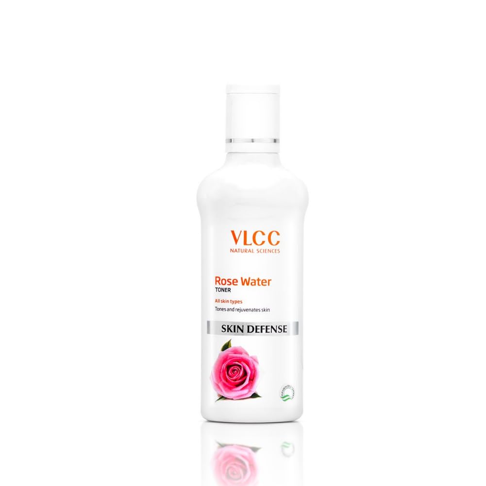 VLCC Rose Water Toner 100ml Pack of 3 Hydrating Skin Toner for Pore Tightening and Refreshing