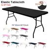 1Pcs Spandex Rectangular Tablecloth Stretch Elastic Fitted Table Cloth 6FT Wrinkle Resistant Patio Table Cover