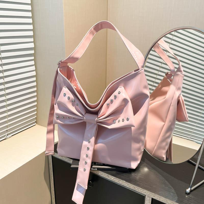 Fashion niche single shoulder armpit bag women's summer new bow messenger bag versatile tote bag