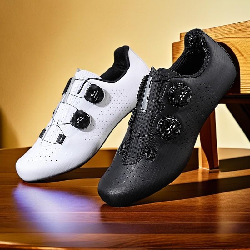 Mens Carbon Fiber Road Cycling Shoes With Stiff Sole SPD-Compatible Lightweight Performance Bike Bikes