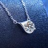 1ct Moissanite Necklace D Color Waterdrop Pendant Clavicle Chain Women