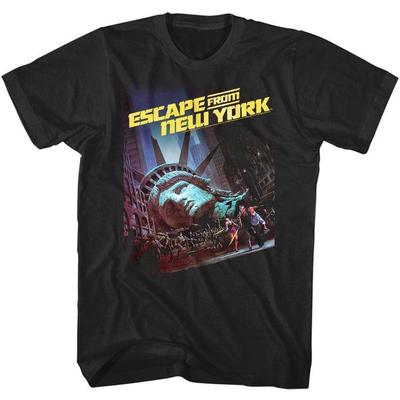 Escape From New York Liberty Poster Men's Black T Shirt