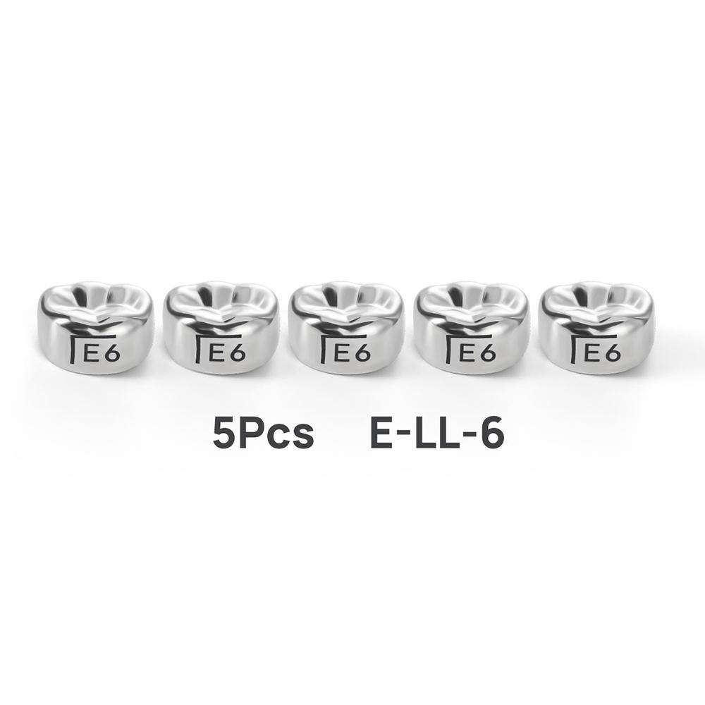 5Pcs Dental Crowns Preformed Metal Crown Stainless Steel Temporary Crowns Dentistry Orthodontic Material Therapy Tools