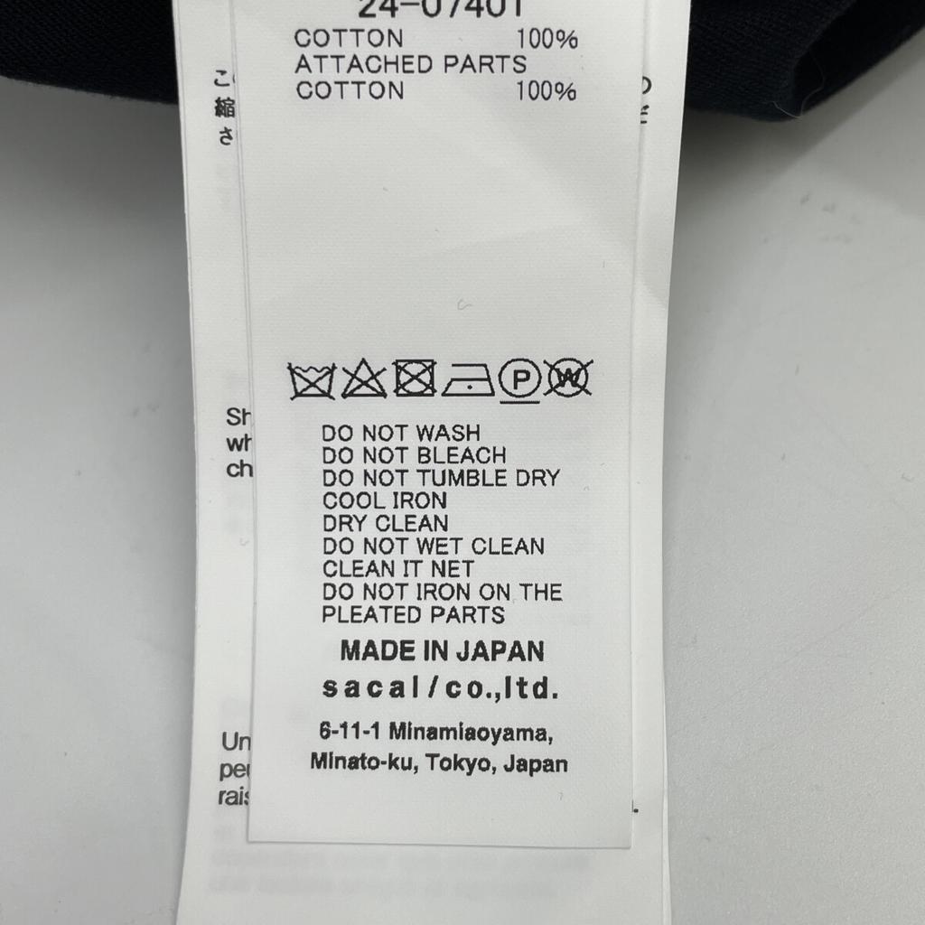 Sacai 24-07401 24 Granatowy Koszula THOMAS MASON Sukienka OP 1 Granatowy Używany