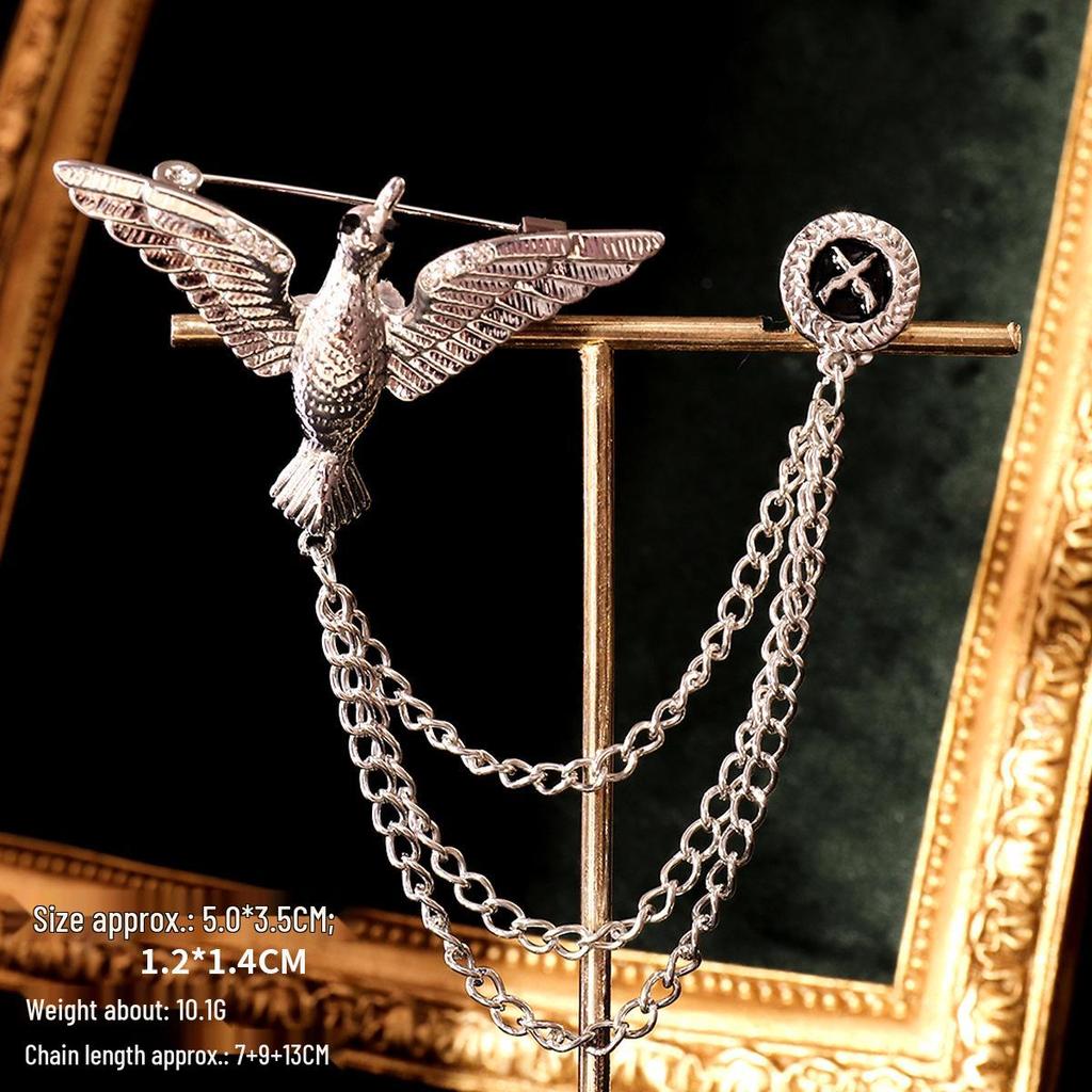 Baroque Rhinestone Pearl Corsage Necklace Brooch - Retro British Court Suit Accessory