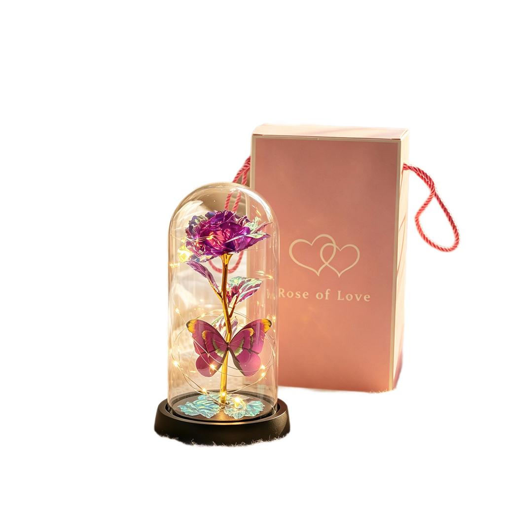 LED Bedside Night Light, Premium Forever Rose Gift