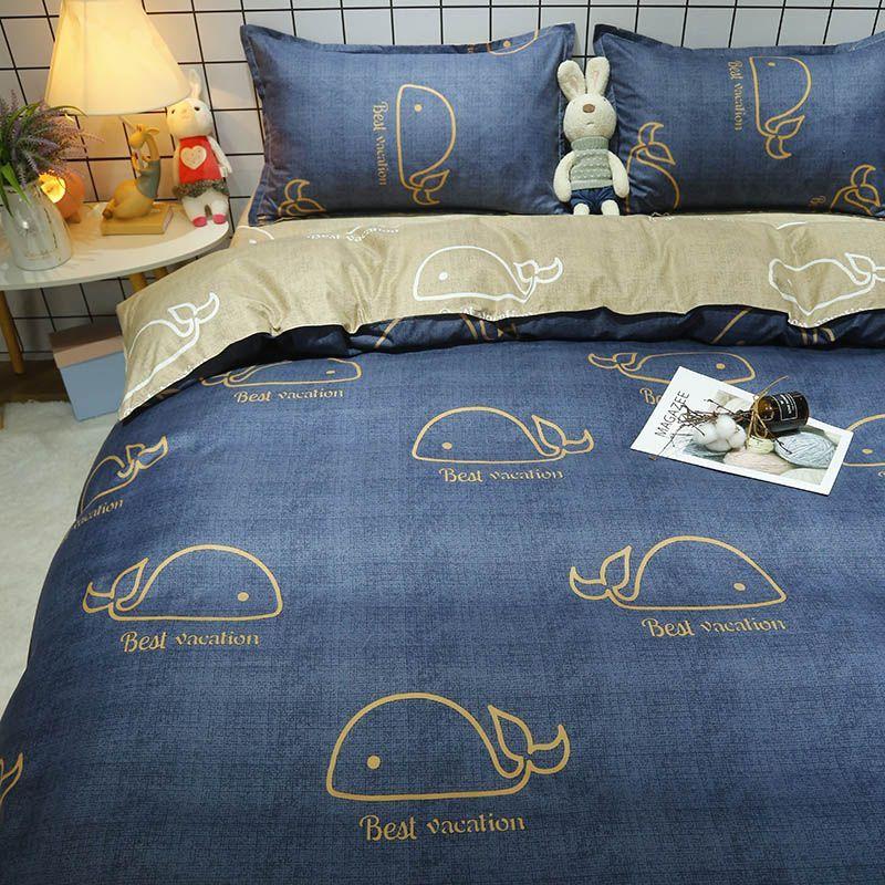 Cartoon Duvet Cover Household Skin-friendly Washable Modern Quilt Covers Students Non-fading Bedding Luxury Housse De Couette