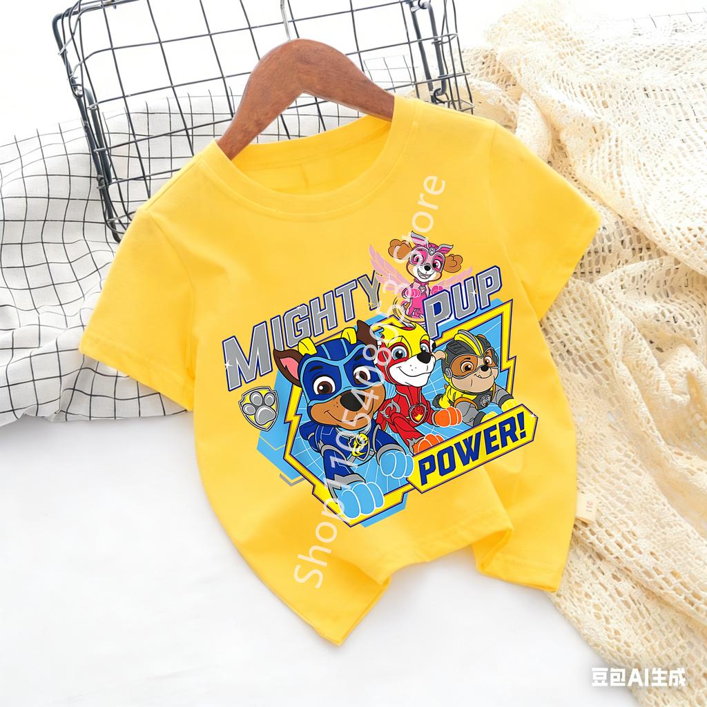 Cool TShirt Skye Chase Summer Oneck Tops Boy Girl Number Tees Animal Baby Birthday Clothes Cartoon Casuals Tops