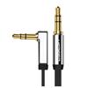 Kątowy Kabel Mini Jack 3,5Mm Aux Ugreen  Av119 Płaski 1M (Czarny)