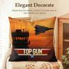 Movie TTop Gun Cushion Cover Natural Linen Organic Fabric DoubleSided Printing Sofa Home Decor Gift Pillow Case