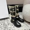 Long Boots Embroidered Leather Retro Color Matching Knight Boots Women