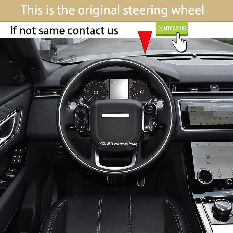 

Индивидуальный чехол на руль автомобиля для Land Range Rover Velar, стильный ручной кожаный замшевый материал, аксессуар «сделай сам»