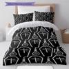 Bettwäsche mit Satansymbol-Muster, Steppbett-Set Bettbezug Kissenbezug Heim-Geburtstagsgeschenk (1 Bettbezug + 2 Kissenbezüge, ohne Füllung)