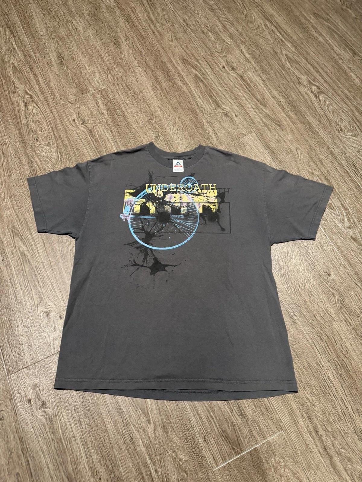 Vintage Underoath Band T-Shirt XL Emo Post Hardcore Ferris Wheel Rare L