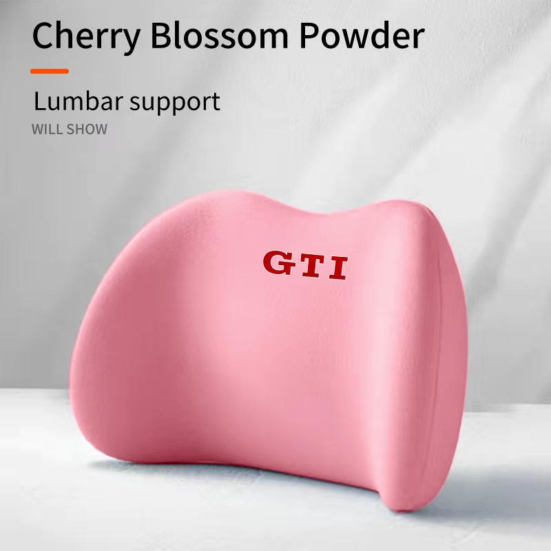 2026 Hot For Volkswagen VW Car Lumbar Back Support Headrest Neck Pillow Car Seat Cushion For Volkswagen VW Golf GTI Polo Passat