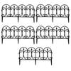 Garden Fence 5 Pieces Decorative Black Flexible Guard Strip Lawn Edging For Outdoor Outside Patio Yard Backyard Walkway Pathway